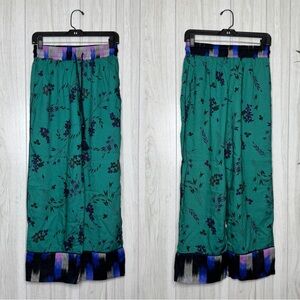 NWT by Anthropologie Floral Boho Wide Leg Pajama Pants size XS Extra Small NEW